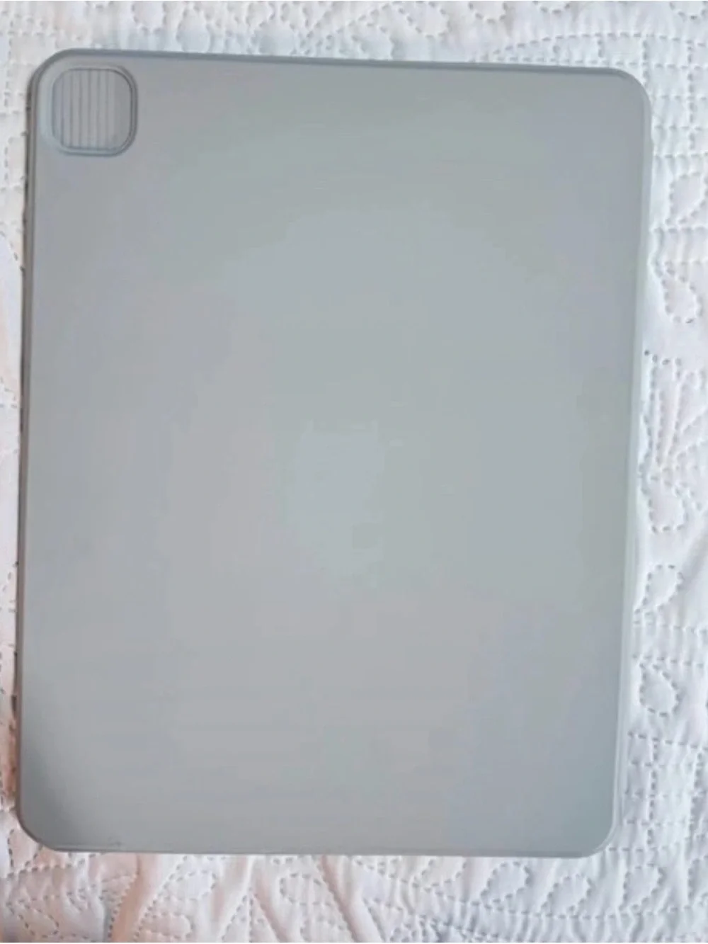 Purple Marble 12.9” iPad Pro 3rd/4th gen Case with White Bluetooth Keyboard